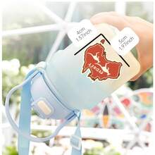 100張旅行地圖圖案可愛塗鴉防水貼紙 - 杏色 - 查看 2