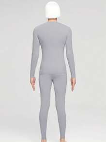Men's Stylish Leisure Warm Underwear Set For Autumn And Winter, Long Sleeve Top And Long Johns