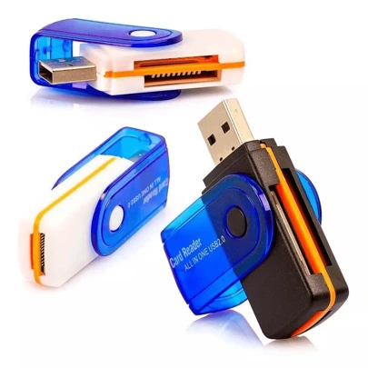 Leitor Usb Gravador Adaptador Cartão Memória Sd Micro Sd kit 5