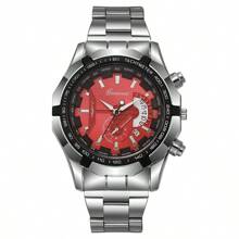 1枚時尚男士鋼帶手錶,休閒商務機械手錶,英式商務男士手錶 - 銀色 - 查看 10