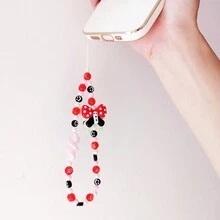 1 件時尚個性蝴蝶結設計手機掛繩