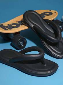 Eva Sandals, Sponch Design With Toe Separator, Non-Slip And Comfortable. - Black - View 6