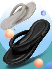Eva Sandals, Sponch Design With Toe Separator, Non-Slip And Comfortable. - Black - View 5