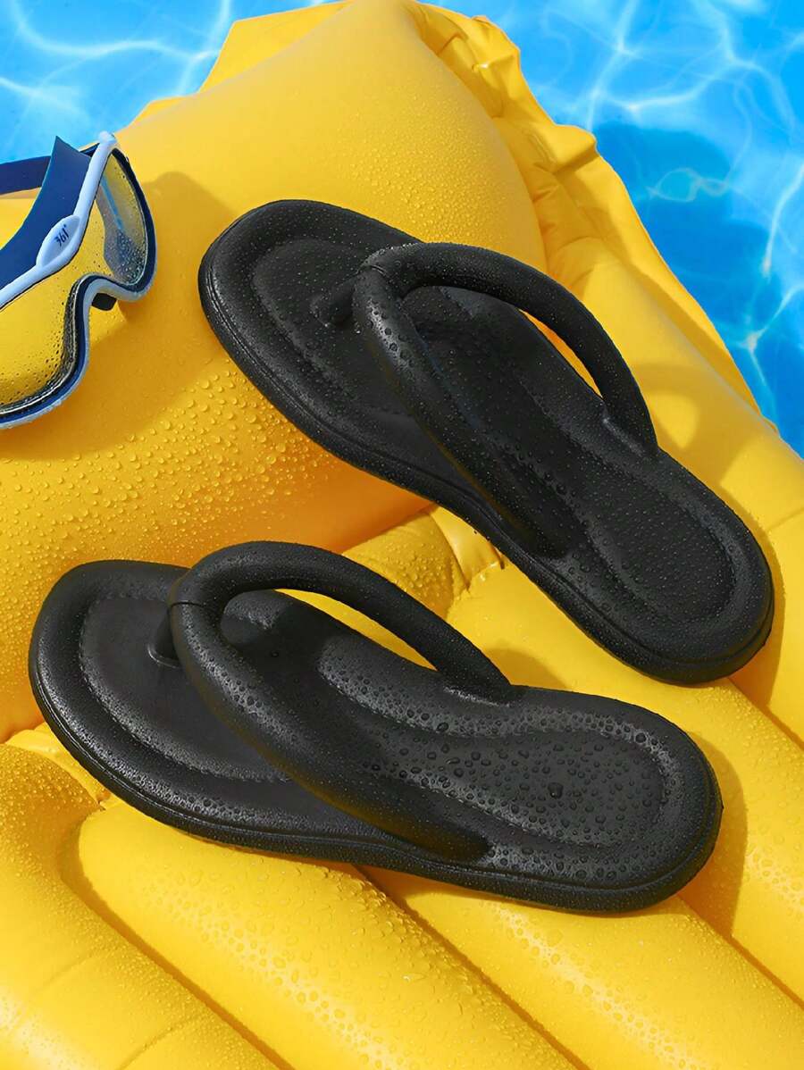 Eva Sandals, Sponch Design With Toe Separator, Non-Slip And Comfortable. - Black - View 1