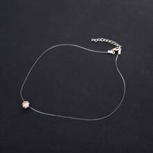 1pc Transparent Fishing Line Chain Statement Necklace With Cubic Zirconia - Solitaire - View 17