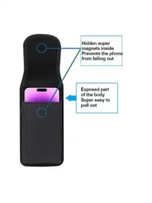 钱包式 PU 皮革通用腰带夹手机袋腰包适用于户外和室内