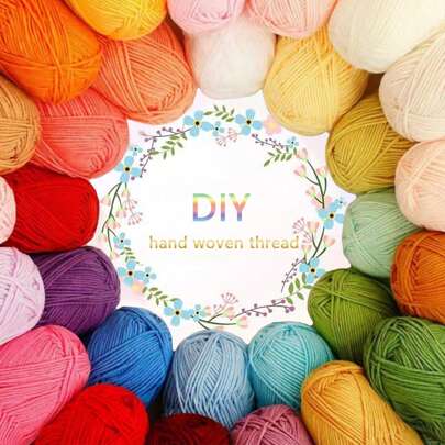 10pcs/Pack Colorful Yarn For DIY Handcraft, Knitting Baby Hats, Scarves, Blankets