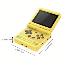 consola De Juegos Portátil V90, 64gb, Pantalla Ips De 3,0 Pulgadas, Reproductor De Videojuegos Retro, 64g, Miniconsolas Portátiles De Código Abierto, Regalo - Amarillo-64GB - Ver 8