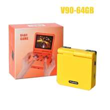 consola De Juegos Portátil V90, 64gb, Pantalla Ips De 3,0 Pulgadas, Reproductor De Videojuegos Retro, 64g, Miniconsolas Portátiles De Código Abierto, Regalo - Amarillo-64GB - Ver 2