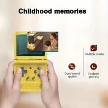 consola De Juegos Portátil V90, 64gb, Pantalla Ips De 3,0 Pulgadas, Reproductor De Videojuegos Retro, 64g, Miniconsolas Portátiles De Código Abierto, Regalo - Amarillo-64GB - Ver 5