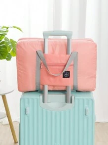 1 túi đựng đồ vệ sinh cá nhân di động bằng vải polyester, dung tích lớn, vải chống thấm nước để đựng đồ vệ sinh cá nhân, mỹ phẩm và đồ dùng du lịch, phong cách Boho - Hồng - Xem 4