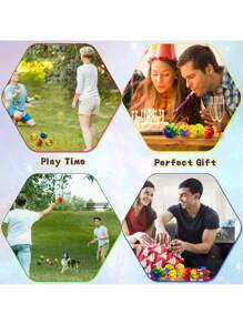 1 个速度球，超高弹跳球，超高弹跳太空球，橡胶弹跳球感官球，提高手眼协调能力，易于抓握和捕捉（彩虹色） - 彩色 - 查看 8