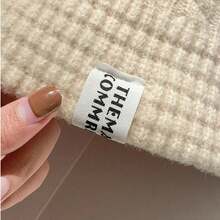 1PC Women Winter Bucket Hat Warm Knitted Cable Knit Bucket Hat Casual Foldable Panama Hat Lady Outdoor Sunscreen Sun Cap - White - View 3