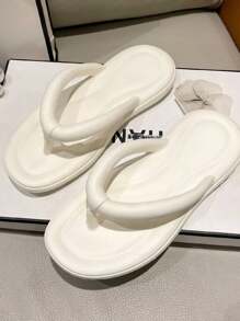 Eva Sandals, Sponch Design With Toe Separator, Non-Slip And Comfortable. - White - View 4