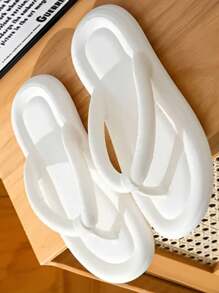 Eva Sandals, Sponch Design With Toe Separator, Non-Slip And Comfortable. - White - View 3