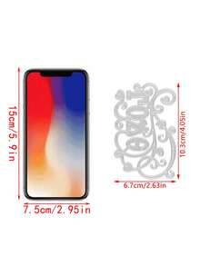 「Love」字形金屬碳鋼切割模具/1入，可壓花的剪貼簿切割模板，適用於DIY剪貼簿、書籤、相冊和卡片裝飾 - 銀色 - 查看 8
