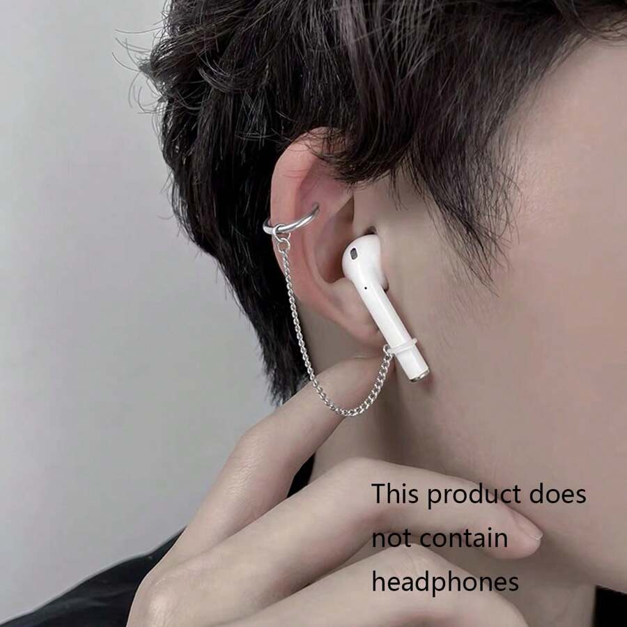 男女適用無遺失耳環式防掉耳機保護掛耳針耳骨夾,無需耳洞(本產品不含耳機) - 耳圈 - 查看 1