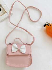 1個女孩可愛的包,蝴蝶結肩袋,公主風格的pu包