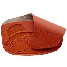 1pc Cartoon Fashionable Hat-Wearing Ball Shaped Golf Club Head Cover - Orange - View 1