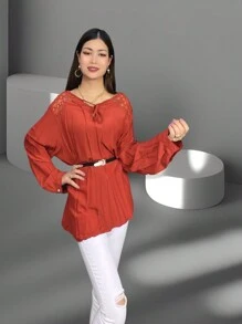 Women Blouses - trái cam - Xem 3