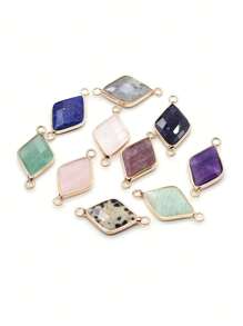 5pcs/Set Random Color Natural Stone Connectors Charms For DIY Necklace Bracelets Jewelry Making Accessories - Random Color - View 16