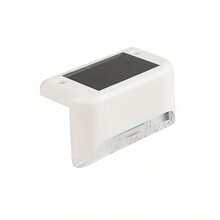 4 件套太阳能甲板灯户外，太阳能台阶灯防水 LED 太阳能灯适用于户外楼梯、台阶、栅栏、庭院、露台和小路，户外花园照明适用于小路、庭院、露台