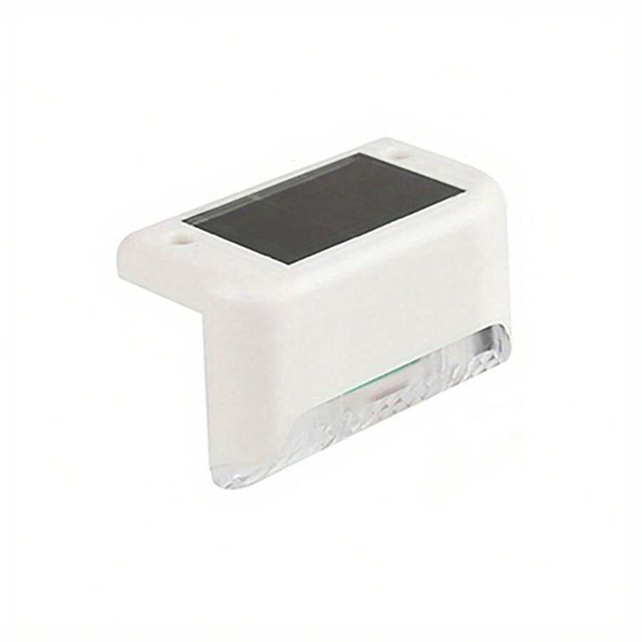 4 件套太阳能甲板灯户外，太阳能台阶灯防水 LED 太阳能灯适用于户外楼梯、台阶、栅栏、庭院、露台和小路，户外花园照明适用于小路、庭院、露台