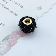 10入組彩色格子布樣大孔珠子,diy珠寶製作用品 - 毛球珠子 - 查看 20