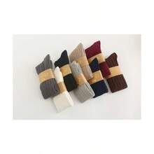 Women Over Knee Socks Fashion Female Sexy Stockings Warm Long Boot Knit Thigh-High Gray Khaki Blue Black - Khaki - View 5