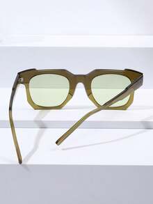 1 件女士新奇方形时尚眼镜，非常适合街头摄影和旅行