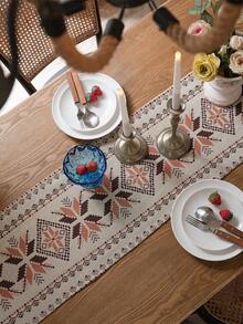 1 Miếng Retro Màu Khaki Hình bông tuyết Bàn Lá cờ - Nhiều màu - Xem 6