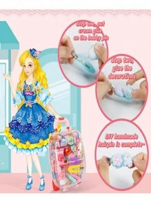 1 Miếng Ngẫu nhiên Phong cách Cô gái Công chúa Vali DIY Kẹp tóc Phụ kiện Hộp Mô phỏng Kẹp tóc Rương kho báu Đóng vai Đồ Chơi Qủa tặng - Nhiều màu - Xem 5