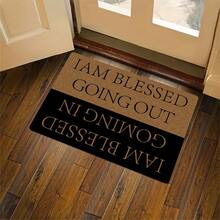 1入長款廚房地墊,全季節適用,防水、柔軟防滑踏墊,易於清潔,門口地毯 - 黑色 - 查看 2