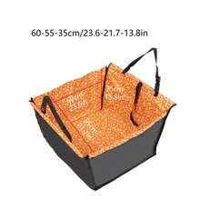 1個可折疊便攜式防水寵物汽車運輸袋,具雙層設計,可用於保護寵物汽車座椅(後排單人座),適用於狗和貓在汽車中旅行 - 橘色 - 查看 4