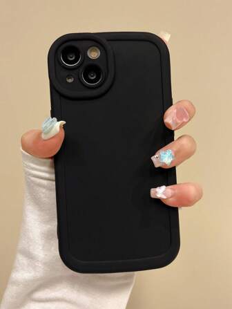 1入組實色哑光液體矽膠保護殼，溫暖色調，適用於iPhone