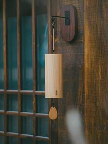 1入組竹和弦設計風鈴,治癒之鐘,手持式和日本風格家飾,適用於陽台裝飾