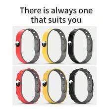 1 件運動風格腕帶,顏色為黑色/紅色/藍色/白色/黃色。冬季無線防靜電手環,用於消除靜電。適合男士和女士,可調節,能量平衡手帶。時尚時尚配件,適合學生、女孩、男女皆宜 - 白色 - 查看 3