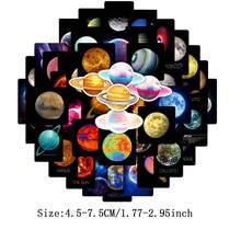 50入組/單元宇宙、星系、行星塗鴉貼紙,隨機樣式,適用於自行車、筆記型電腦、電動滑板車、水瓶等 - 彩色 - 查看 5