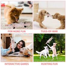 狗狗吱吱聲玩具,狗狗毛絨玩具軟狗狗咬咬玩具,互動式狗狗玩具可清潔牙齒和解悶,適用於小型和中型犬,幼犬(棕色)