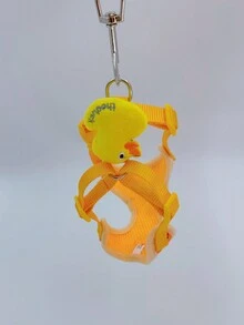 1pc Cute Yellow Duck Chest/back Strap Dog Leash, Suitable For Small Dogs/cats For Daily Outdoor Walking - Yellow - View 6