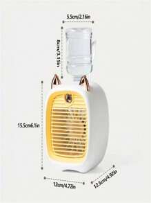 Mini Ventilador Gato Recarregável de Mesa com Função de Refrigeração de Ar