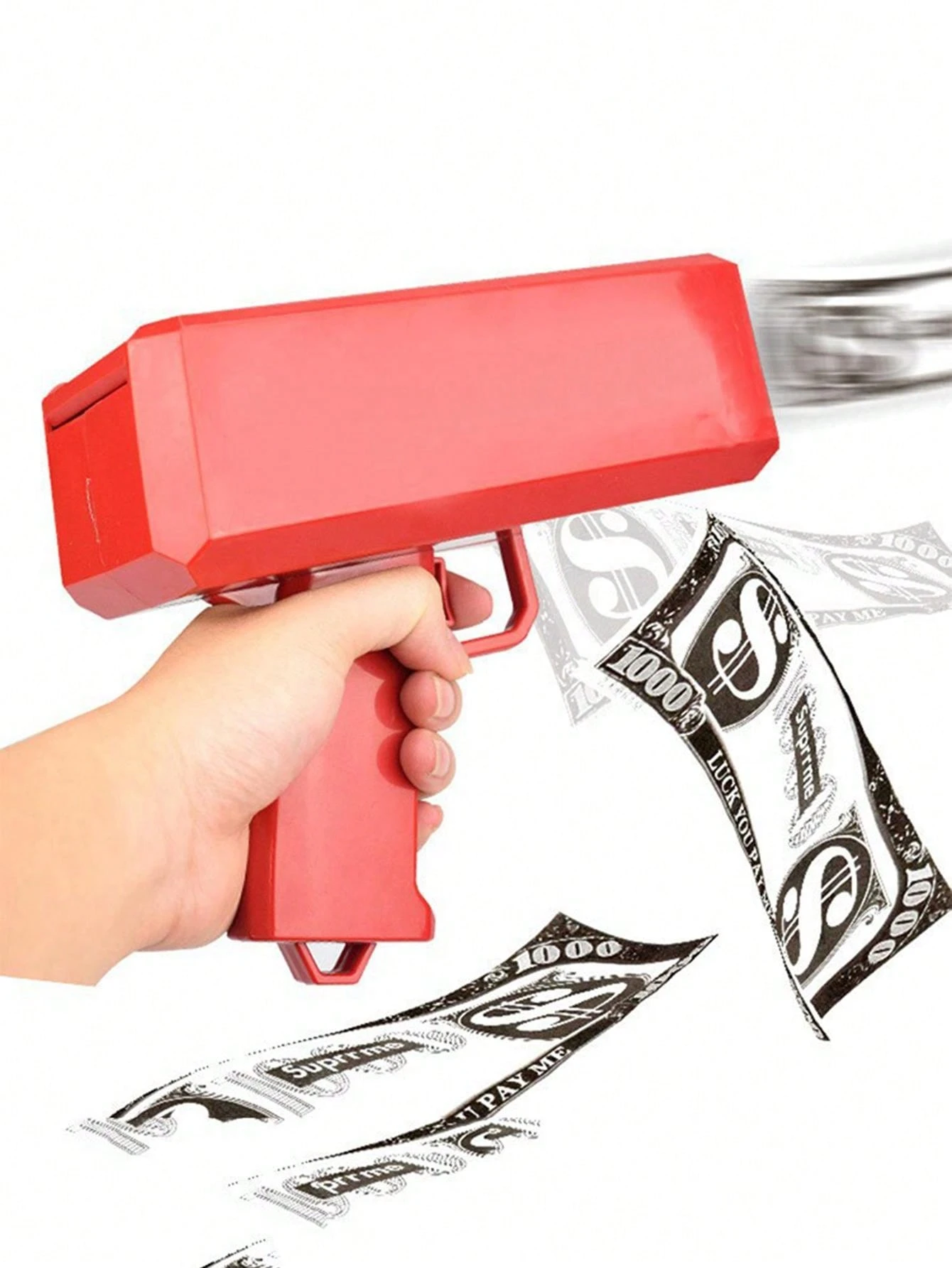 1pc Shoot Money Gun Toy Party Banknote Shoot Pistol Paper Money Shooter