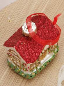 1入聖誕屋裝飾擺件聖誕樹吊飾diy禮物,適用於幼兒園兒童 - 彩色 - 查看 3