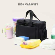 Waterproof Baby Stroller Storage Bag Diaper Bag For Mom, Can Be Worn Or Hung - Black - View 4