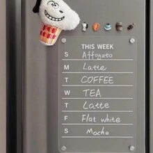 13'' Trong sáng Hàng tuần Bữa ăn Người dự định Từ tính Acrylic Tấm bảng Đối với Tủ lạnh Với 8 Điểm đánh dấu - Màu trong suốt - Xem 4