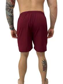 Men Beach Shorts - 紫紅色 - 查看 3