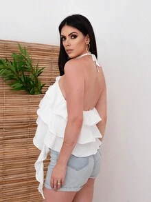 Women Tops - 白色 - 查看 6