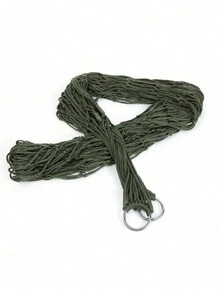 1入可攜式綠色尼龍索繩吊床,戶外網狀吊床 - 綠色 - 查看 3