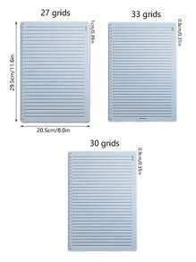 Regla de línea de 1 cm, regla de plantilla de línea recta, regla de marcado de línea transparente, plantilla de caligrafía para tareas escolares de estudiante A4 - Blanco - Ver 8