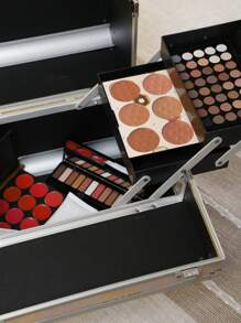 Cosmetiquera para Maquillaje | Maleta de Maquillaje Profesional | Estuche de Maquillaje, Uñas y Belleza | Neceser de Viaje o Uso Diario | Cosmetiqueras Organizadoras - Rosa - Ver 9